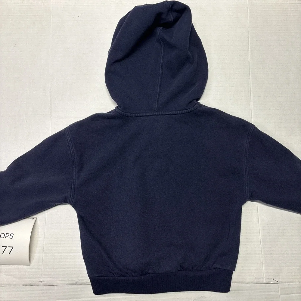 GAP Kids Navy Blue Full Zip Hoodie Logo Sweatshirt Size Medium 8